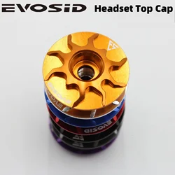 EVOSID MTB Bicycle Headset Top Cap 1-1/8 Road Bike Stem Cover Aluminium Alloy Ultralight Headset Cover With Screw For 28.6m Fork