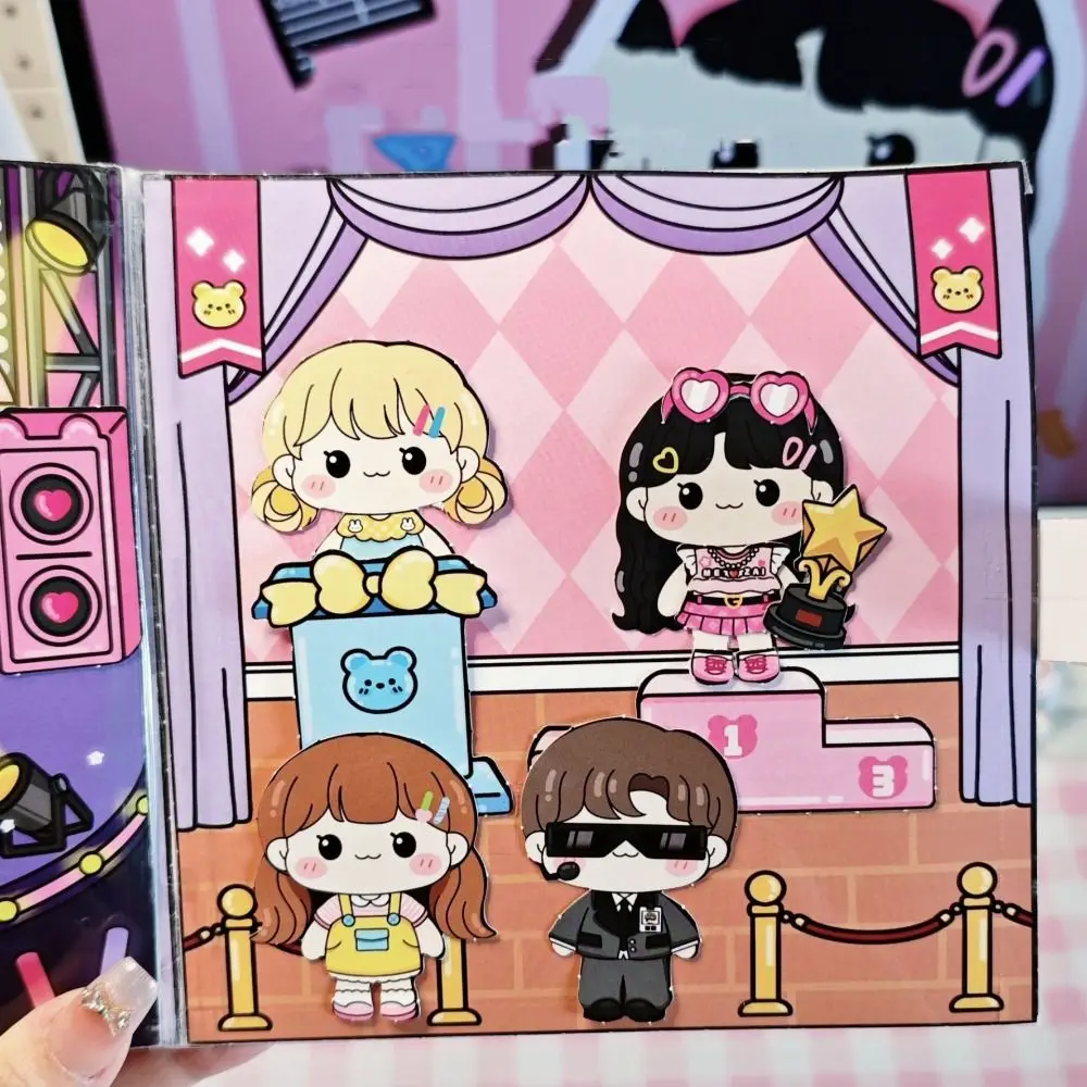 Activity Books Pinch Music Quiet Book Paper Anime Telado Busy Book Sticker Book Kawaii DIY Scene Material Sticker Gifts