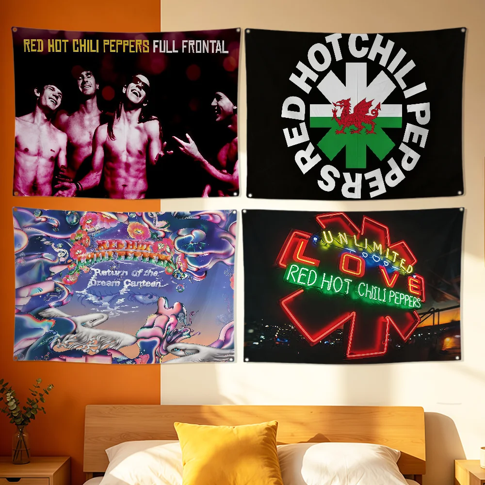 Singer R-Red Hot Chili Peppers Flag Polyester Printing Banner For Bedroom Living Bar Garden Garage Wall Art Out Door Decoration