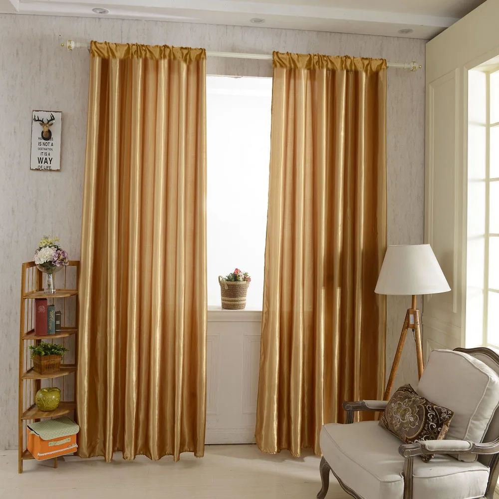 Curtain Various Color Solid for Living Room Window Treatment Damask Fabric Luxury Semi-blackout Bedroom Curtains 140x260cm 2pcs