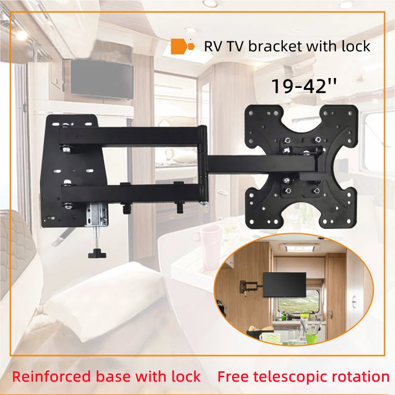 

TYTXRV Trailer Accessories TV Wall Mount Bracket Folding Fixed seat With Locking Function Folding For Caravan Motorhome Camper