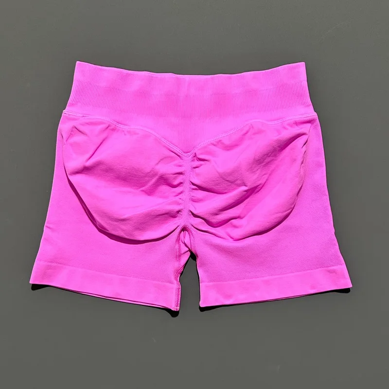 HISTELLO Impact Shorts Women Low Rise Workout Gym Clothes Running Seamless Leggings Scrunch Booty Hip Lifting Yoga Sports Shorts