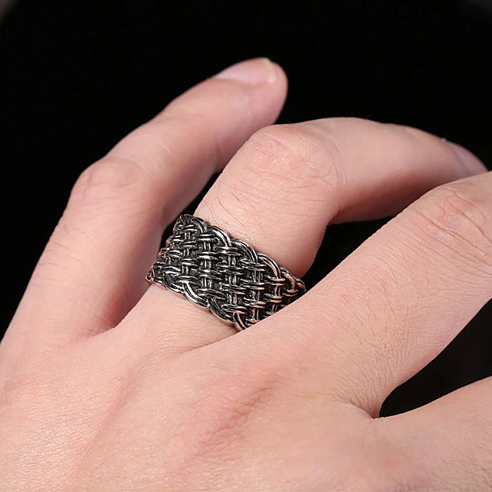 Retro Viking Stainless Steel Celtics Knot Ring Men Women Nordic Simple Love Intertwined Rings Punk Fashion Jewelry Gifts