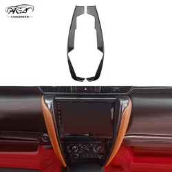 2pcs ABS Carbon Fiber Color Interior Center Console Decorative Trim for Toyota Fortuner 2016 2017 2018 2019 2020 2021 2022