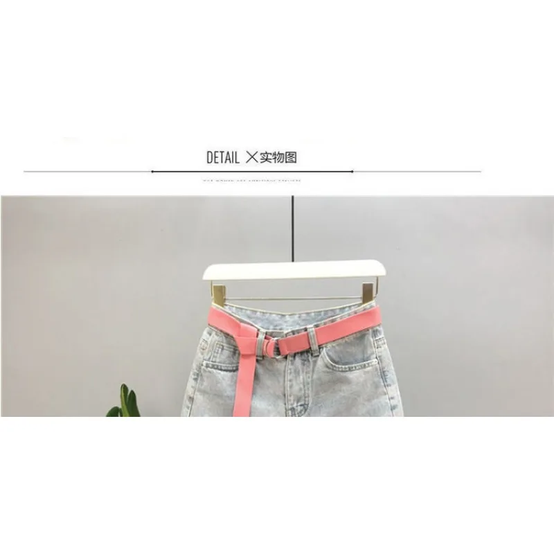 

Women BF Style Colorful Tassel Ripped Denim Shorts High Waist Slim Straight Mid Length Casual Short Jeans