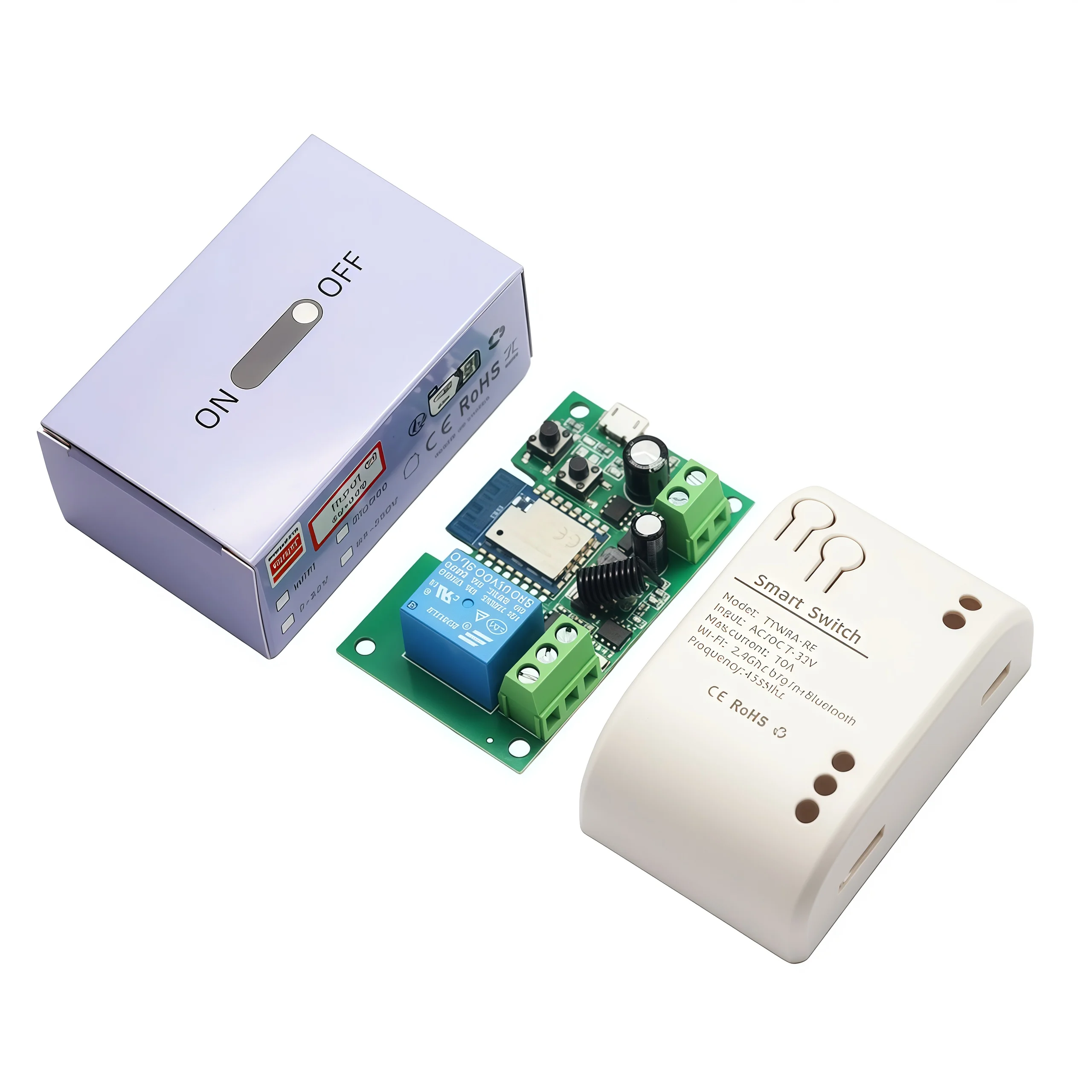 Tuya DC 7V-32V 1 Channel RF Wifi Relay Module Wireless Remote Control Smart Breaker Self-Lock Phone APP for Smart Home
