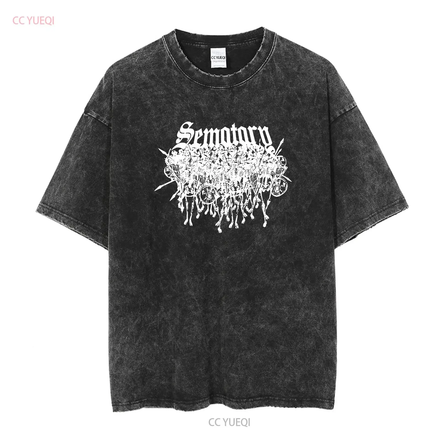 Sematary Skellingtons T Shirt Haunted Mound vintage Washed graphic Versatile Casual fashion Slightly streetwear