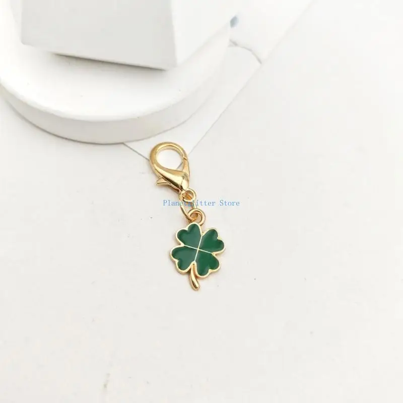 652B Alloy Clovers Charm Representing Luck Elegantly Crafted for Keychain or Purse Accent and Styles