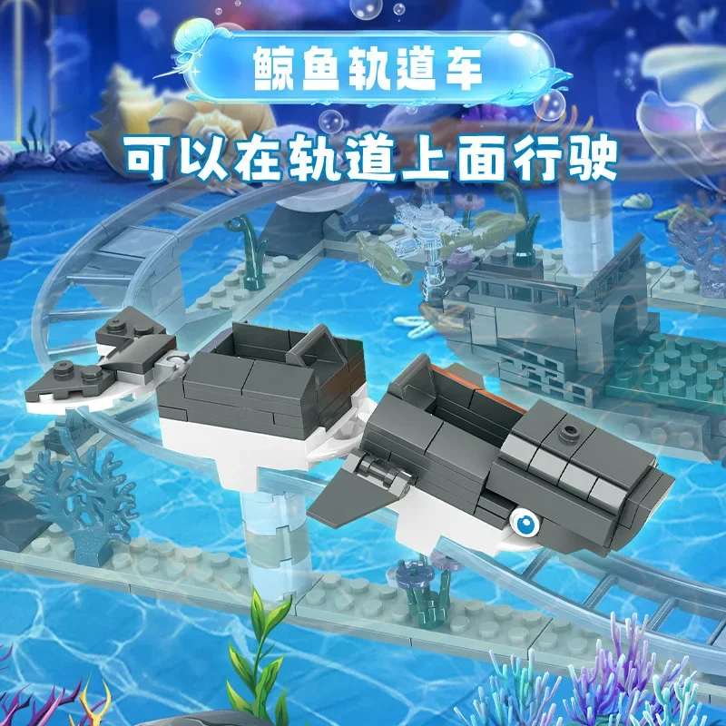 Podwodny świat Piracka kolejka górska Kompatybilne klocki do budowania Zabawki edukacyjne dla dzieci Świąteczny prezent urodzinowy