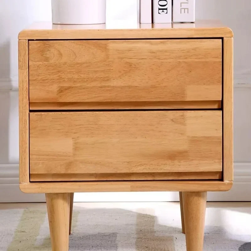 Modern solid wood luxury bedside table Bedside table with 2 drawers