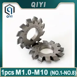 1 pz M0.5 M0.75 M1 M1.25 M1.5 M2 M2.5 M3 M4 M5-M10 modulo PA20 gradi NO.1-NO.8 HSS Gear Milling Cutter Gear utensili da taglio