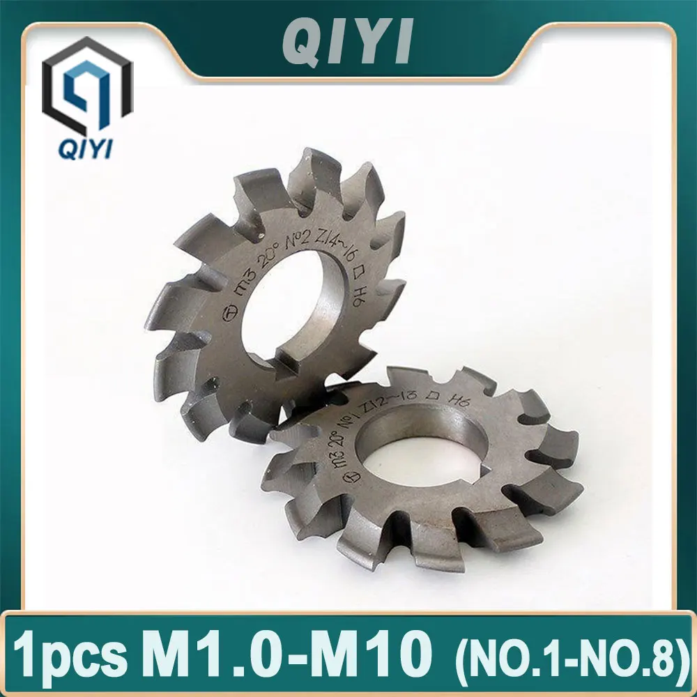 1PCS M0.5 M0.75 M1 M1.25 M1.5 M2 M2.5 M3 M4 M5-M10 Modulus PA20 Degrees NO.1-NO.8 HSS Gear Milling Cutter Gear Cutting Tools