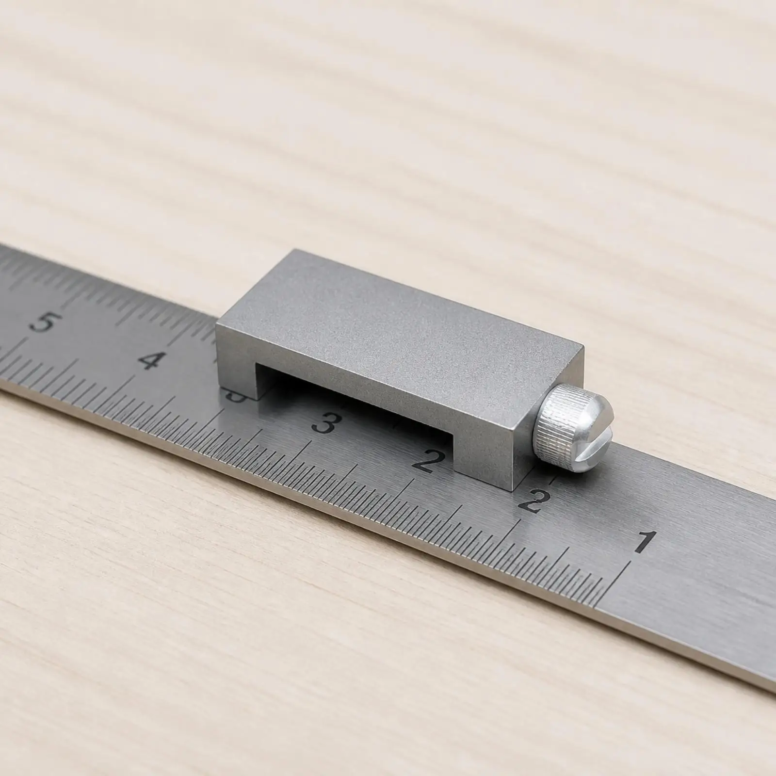 Steel Ruler Positioning Zinc Alloy Block Alloy Steel Ruler Stop Block with