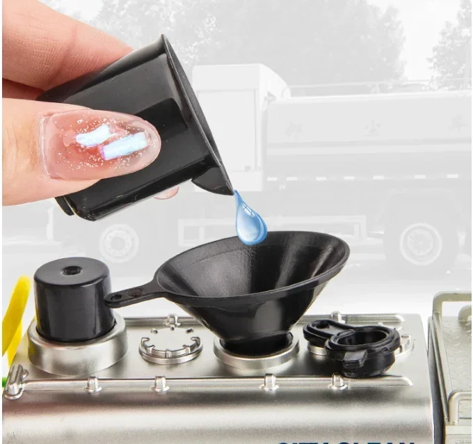 合金製清掃車モデル 1/50 ダイキャストエンジニアリングカー シティアンチスモッグサウンドライトスプレー洗浄車両 子供男の子車