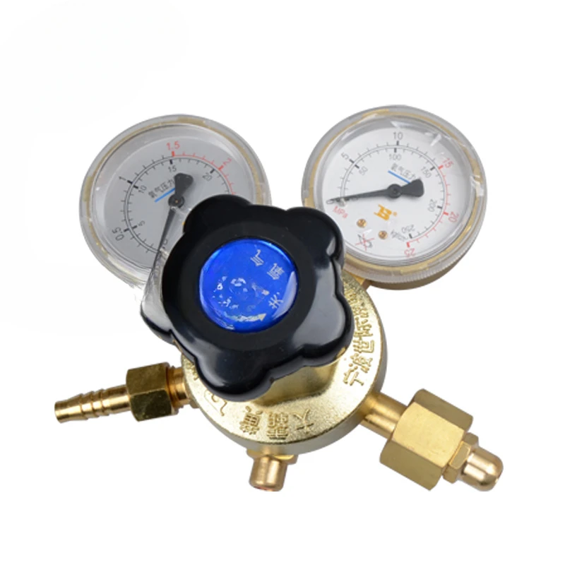 

Oxygen Pressure Reducer Oxygen Gauge Pressure Gauge All Copper Shockproof Connecting Valve Pressure Reducing Valve Regulator