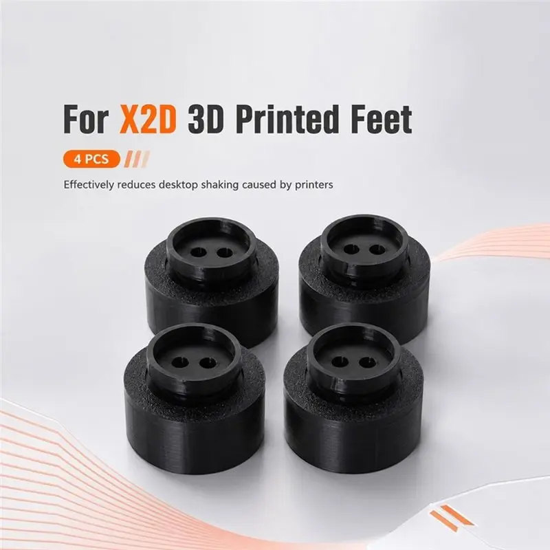Rubber Foot Pad 4Pcs Dust Proof For Bambu For X2D 3D Printer- Improve Print Quality And Stability 3D Printer Accessories For X2D