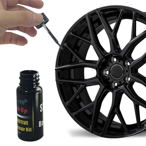 Kit de retoque de rueda, Kit de reparación de pintura, negro brillante, mate, negro, plateado, gris, accesorios para el cuidado de la pintura automotriz