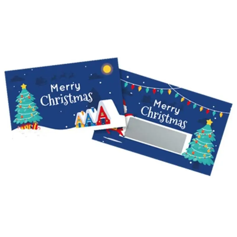

31BA 30Pcs Handmade Scratch Off Coupon Cards Christmas Prizes Card for Birthday