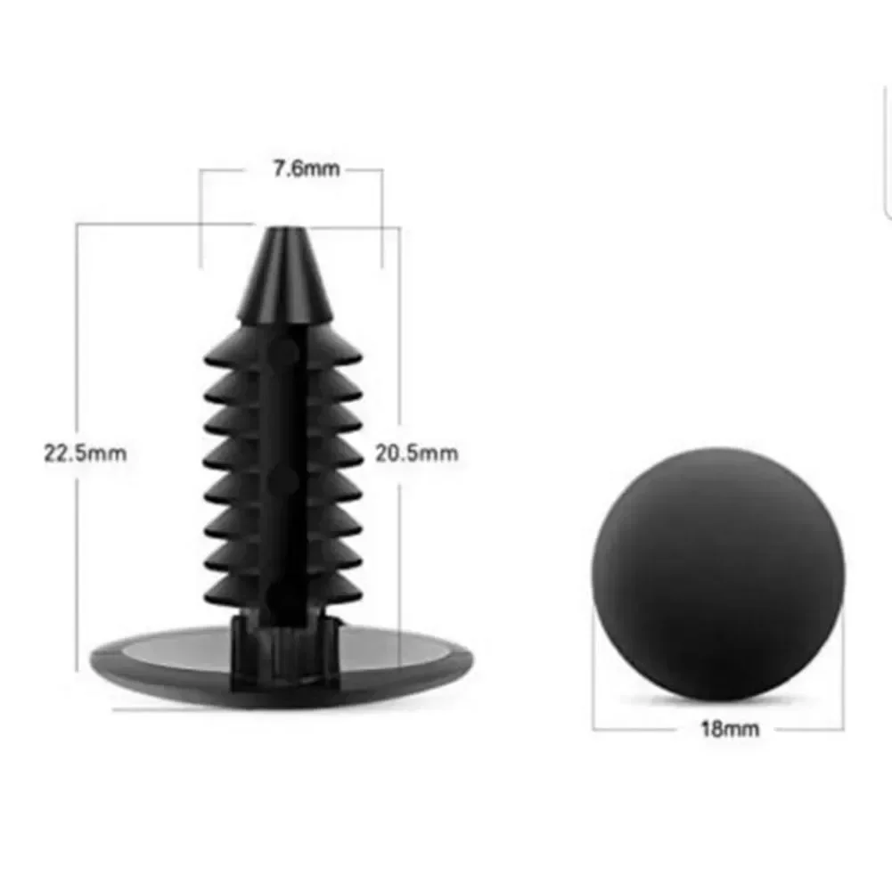 4X Black 7mm Hole Bumper Plugs Clips For Front License Plate Holes Cover Plastic Fastener Screw Rivet Car Accessories NEW NEW