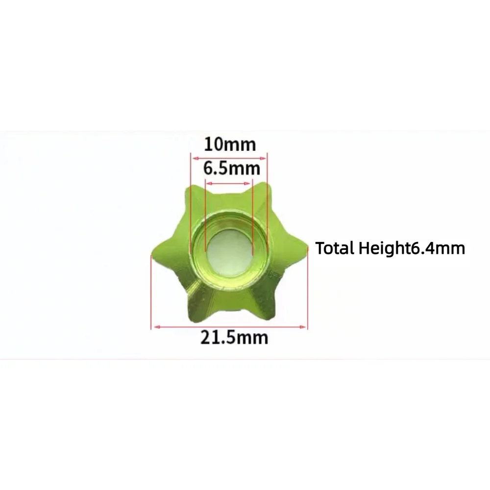 M6 Aluminum Alloy Folding Mountain Bike Hub Nut Wheel Axle Nut Model Accessories Hexagonal shape Nut Gasket