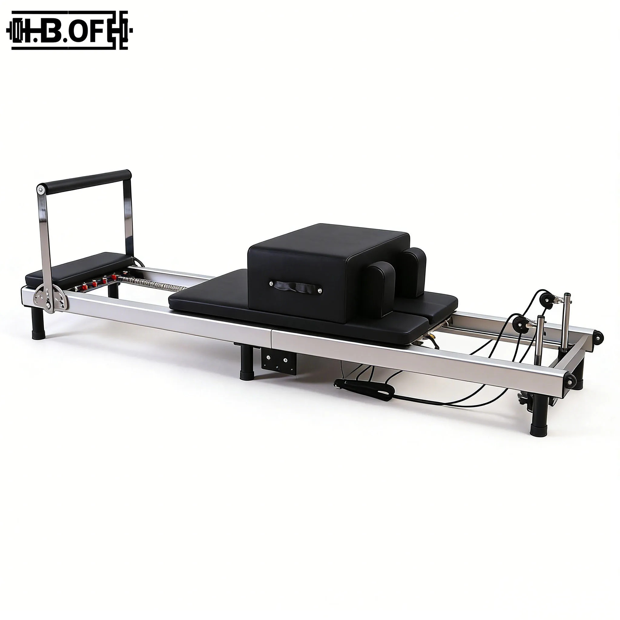 

Маленькая белая кровать из алюминиевого сплава для пилатеса, домашнее складное оборудование для тренировок по йоге, раздвижная кровать для пилатеса