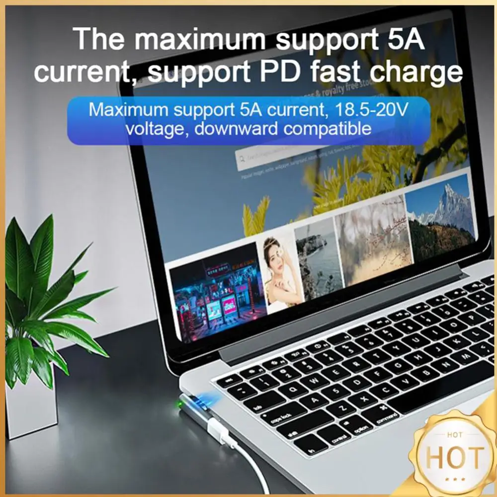 

5A PD Type-C Female to Magnetic Adapter for Macbook Air/Pro Notebook Computer Charging Magnet Plug Converter Connectors