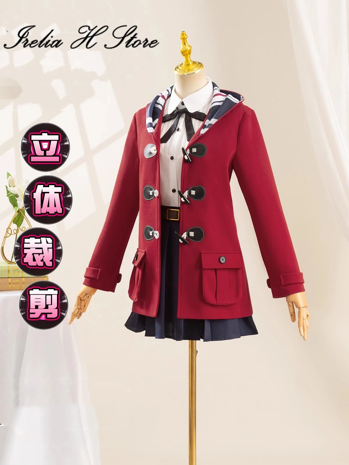 Irelia H Iseri Nina from GIRLS BAND CRY Iseri Nina Cosplay Costume Anime hoodie coat skirt