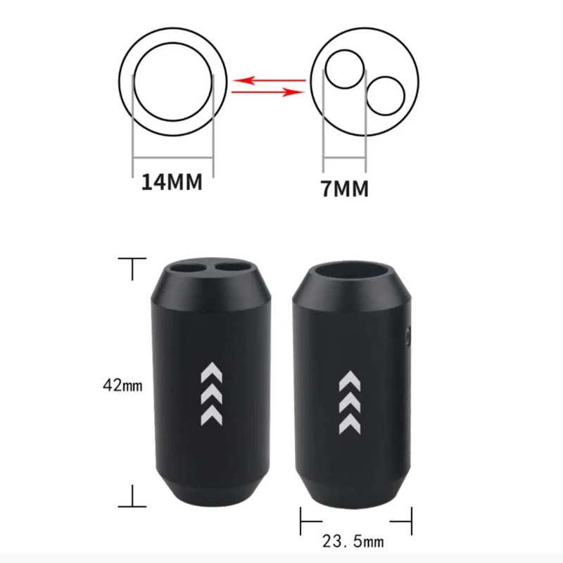 4 шт., 14 мм, 7 мм, алюминиевый сплав, матовый черный Y-разветвитель, разъемное кольцо, HIFI аудиокабель для динамиков, специальные аксессуары, вилки-адаптеры