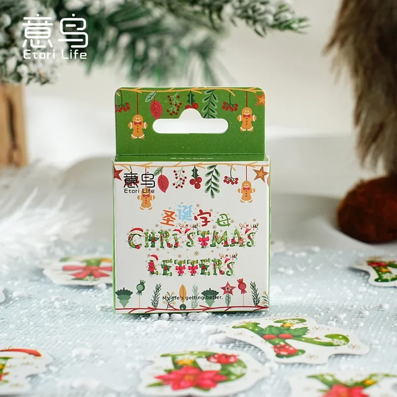 Merry Christmas Series Stickers Boxed Set Celebration Greeting Adhesive Note Decoration for Diary Album Gift