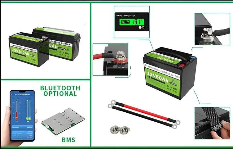 XFSD Lifepo4 Lithium Ion Lead Acid Battery Pack Rechargeable Solar Polymer 12V 24V 50Ah-300Ah Eco-Friendly Energy Storage