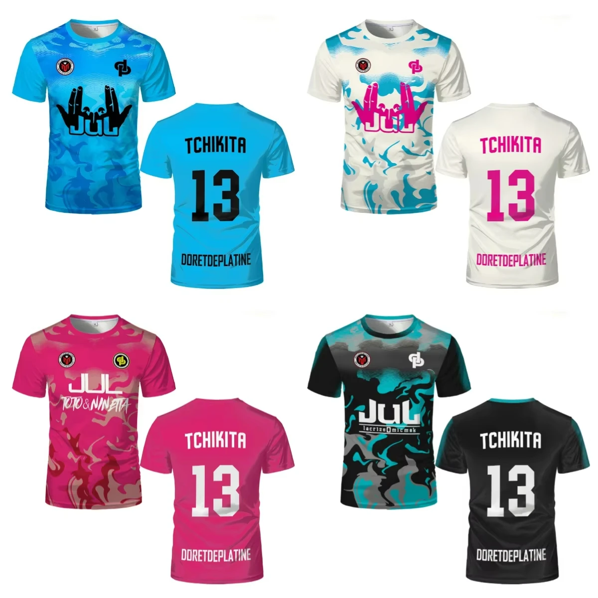 

Новая летняя майка Maillot JUL Tchikita, молодежная дышащая быстросохнущая тренировочная футбольная футболка для мужчин и женщин, модные спортивные футболки