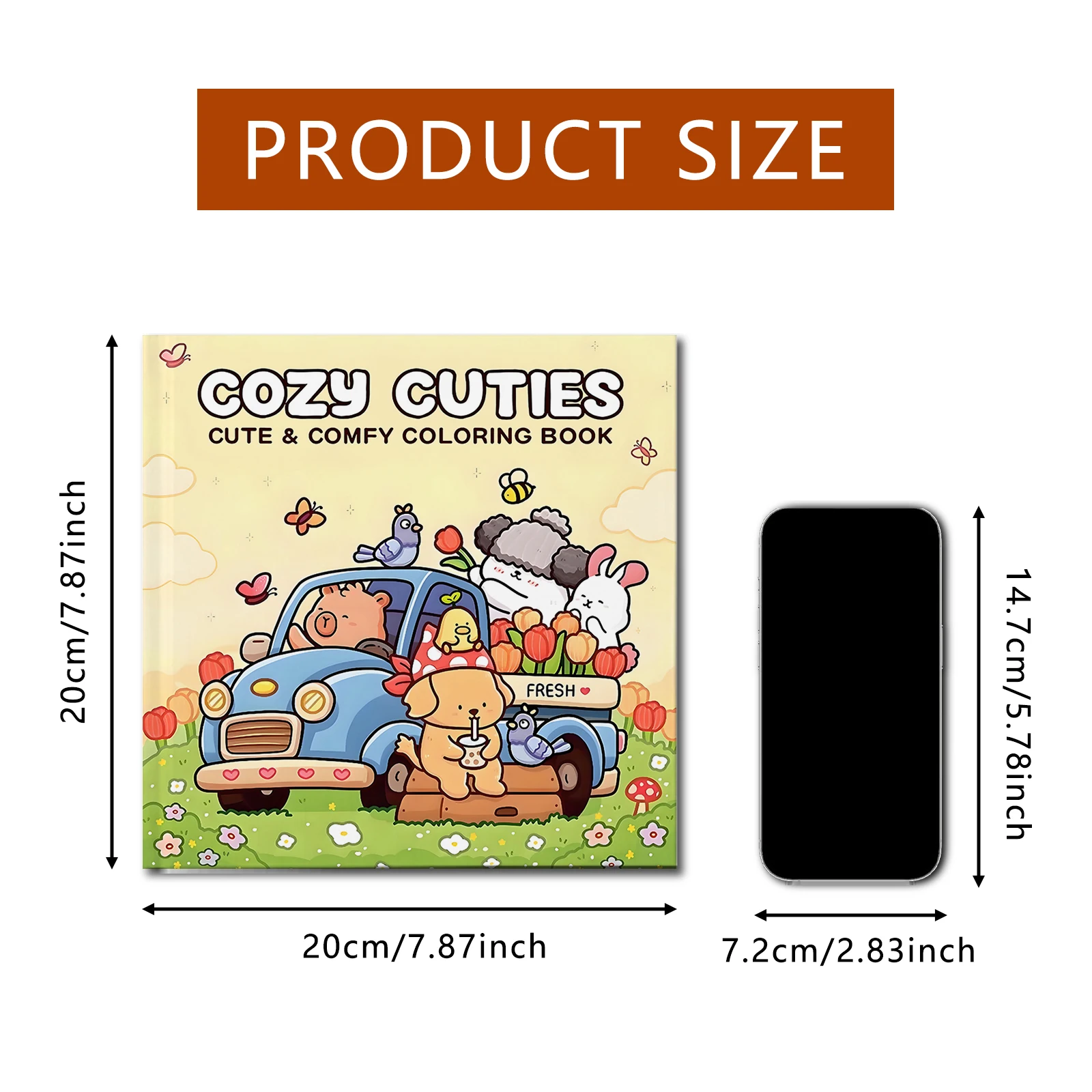 Cozy Cuties Comfy Coloring Book for Adults Teens Kids Perfect Gift Halloween Party Birthday Drawing Art Therapy Stress Relief