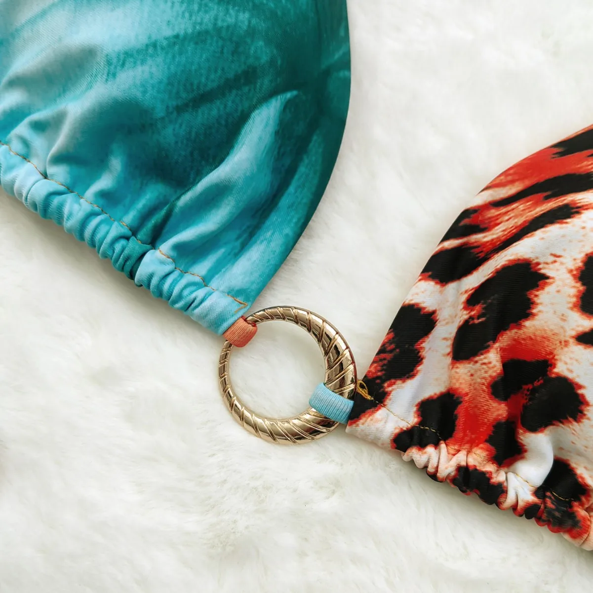 Sexy imprimé léopard micro bikinis ensembles trois pièces avec jupe longue dos floral cravate maillot de bain maillots de bain vêtements de plage maillots de bain