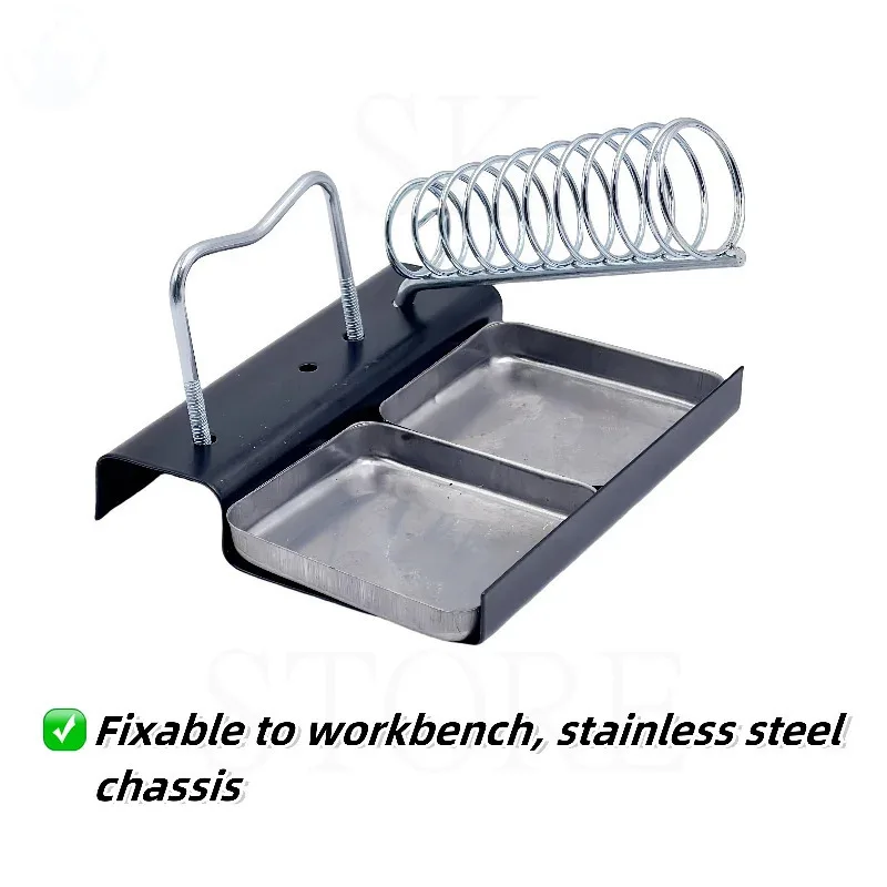 1pcs Dual Grid Soldering Iron Holder Soldering Iron Rests Double Rack For DIY Enthusiasts For Electronics Repair Solder Station