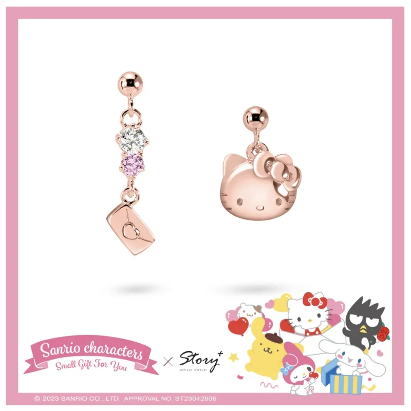 

Hello Kitty Earrings Cute Originality Modelling Delicate Ear Studs New Fashion Design Sense Trend Versatile Earrings