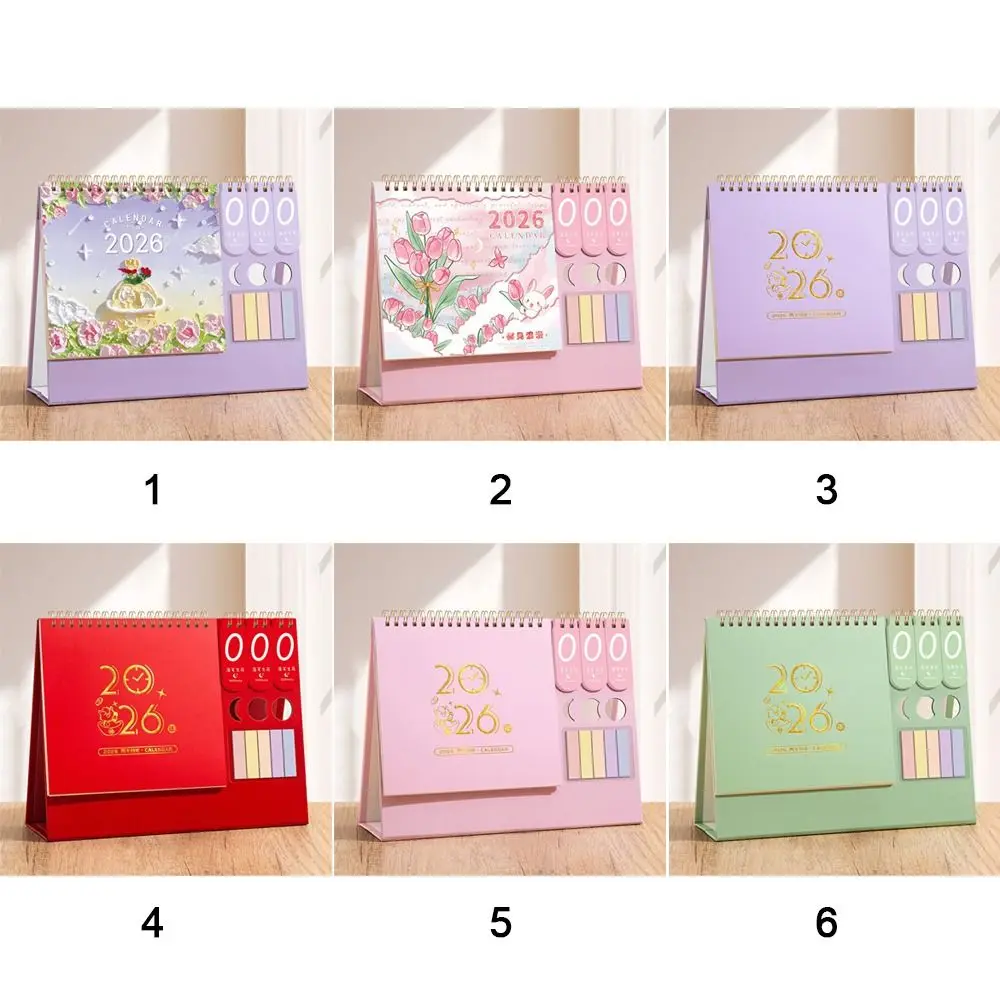 Creative 2026 Desktop Paper Calendar Yearly Multi-function Planner Scheduler Notebook Home Decor Agenda Organizer Home Office