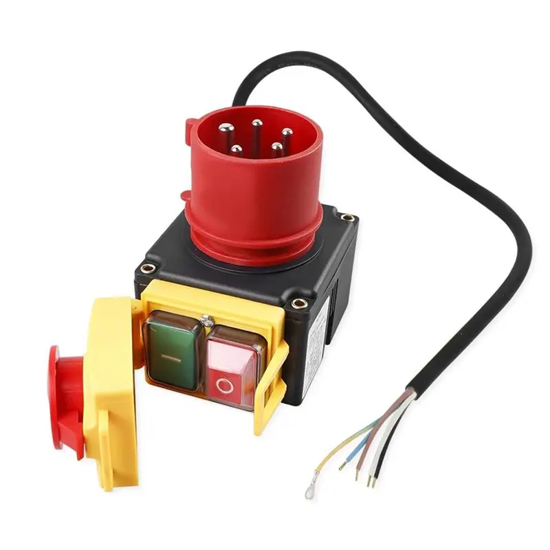 

【ЭЛЕКТРОТЕХНИЧЕСКИЕ АКСЕССУАРЫ】Водонепроницаемый выключатель защиты двигателя KOA7 400 В, 3-фазный, с разъемом CEE, электромагнитный выключатель