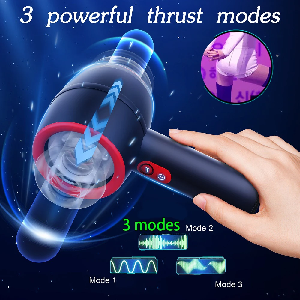 Automatic Male Masturbator Telescopic Blowjob Sucking Machine Silicone Vagina Masturbation Cup Sex Toys Adult Goods for Men 18