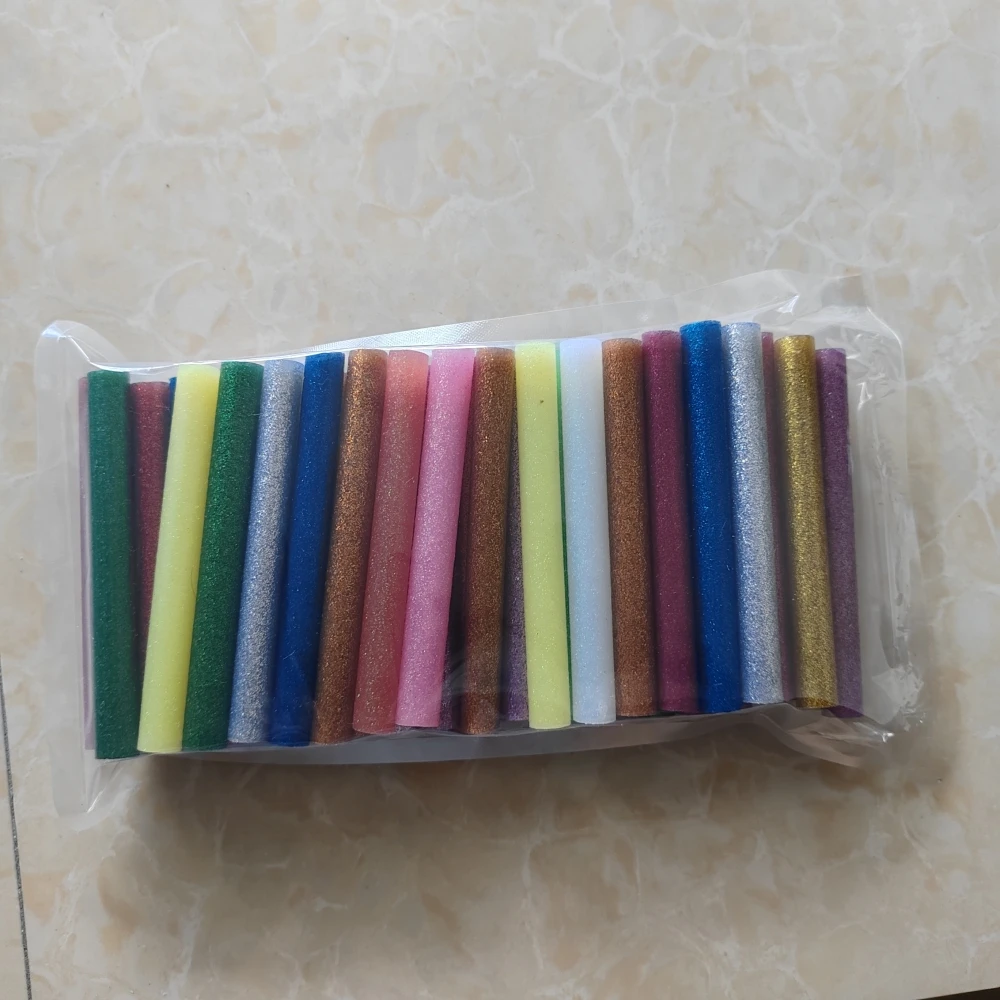 

50pcs Glitter Colorful 11mm*100mm Hot Melt Glue Sticks For Glue Gun Craft Phone Case Album Repair Accessories DIY Adhesive