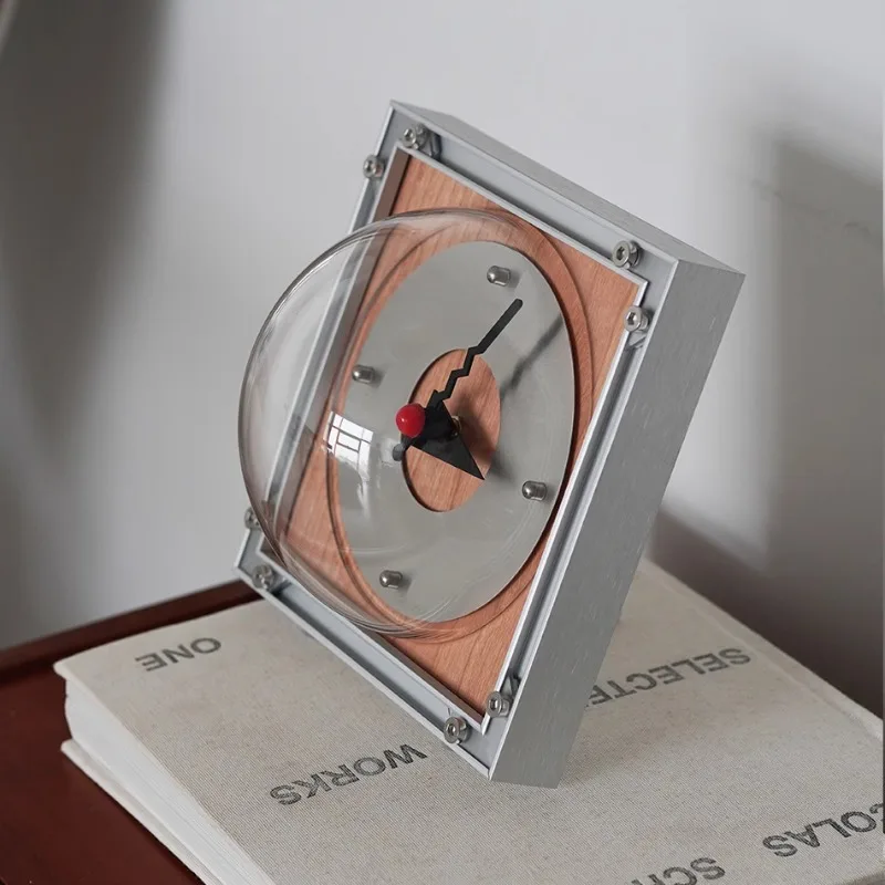 

Bauhaus Inspired Wall Clock Vintage Silent Tabletop Timepiece Mid-Century Modern Living Room Decor Minimalist Alarm Clocks