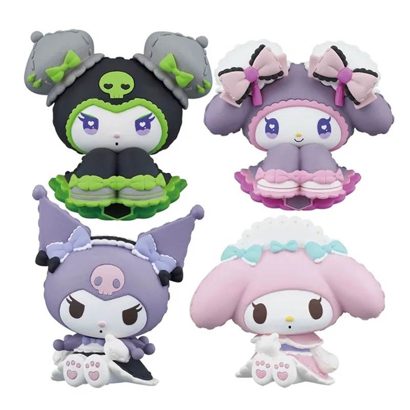 

Sanrio Anime Character Peripheral Melody Kuromi Figure Model Desktop Ornaments Gashapon Doll Birthday Gift For Girls