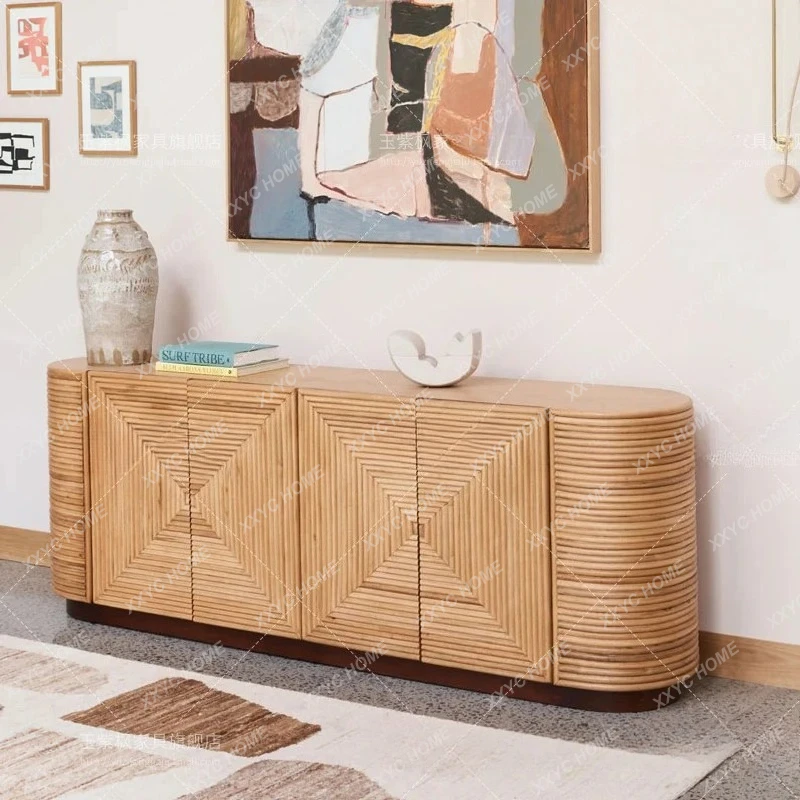 

Modern simple side cabinet new wall integrated locker living room tea cabinet small apartment entrance