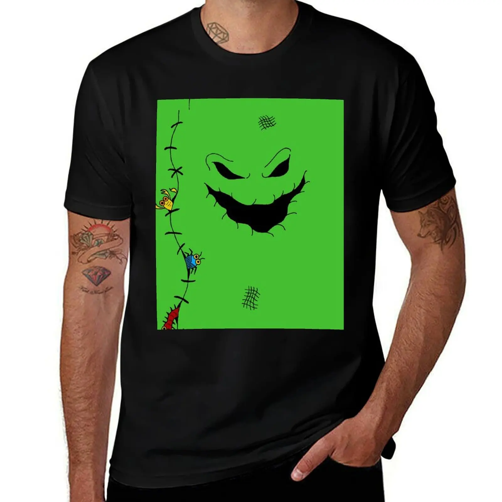 green ghoul T-Shirt oversizeds vintage oversized plus size clothes T-shirts for men cotton