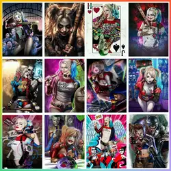 DC Comics Harlequin Creation Kit Canvas Cross 5d Mosaic Stitch Diamond Painting Art Novelties Big Size Adult Handcraft Gift