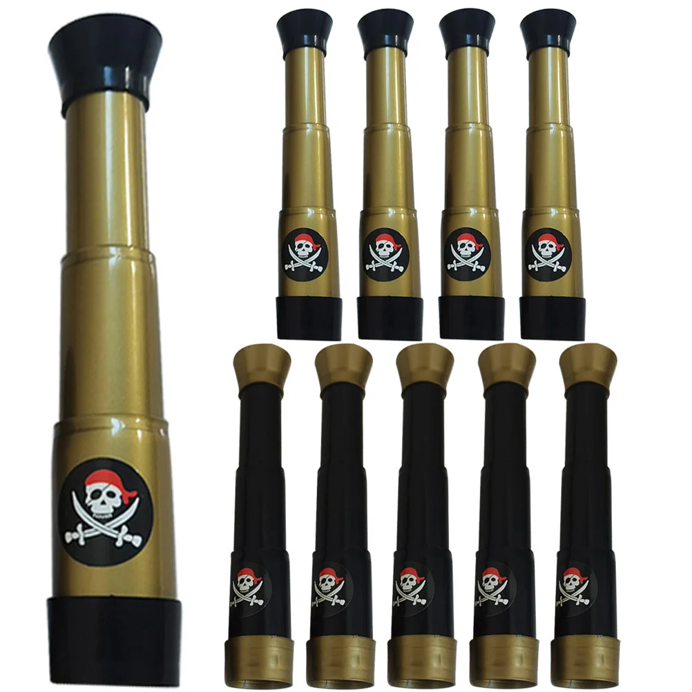 10 Pcs Pirate Telescope Portable Party Favor Nautical Marine Kids Make up