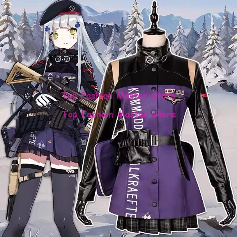 

Костюм для косплея Game Girls' Frontline HK416: одежда, парик и сумка, комплект для Хэллоуина и карнавала для женщин