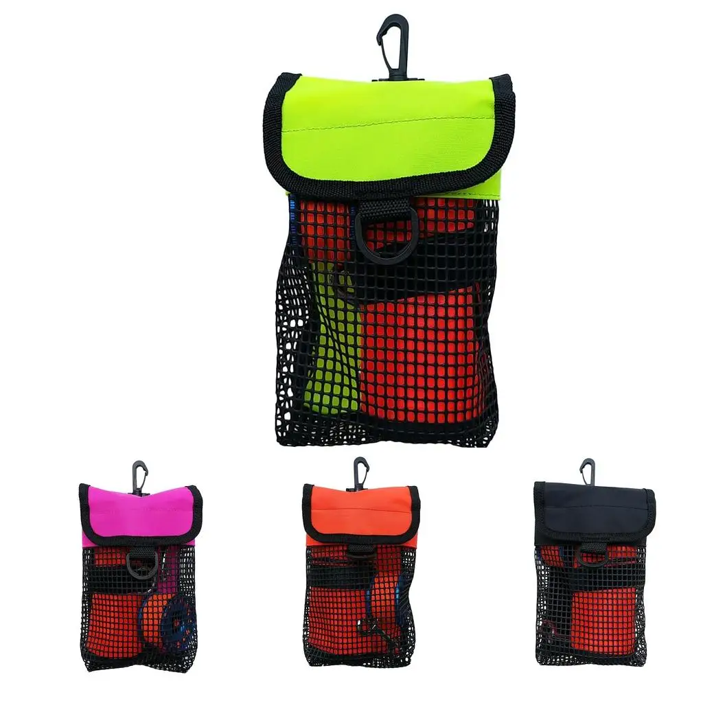 Scuba Diving Dive SMB Reel Surface Marker Buoy Float Mesh Gear Bag Carrier Pouch