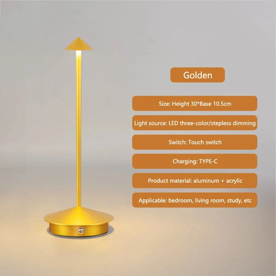 HPH Oplaadbare Tafellamp Creatieve vintage Led-lamp Coffee Pina Pro Tafellamp Esthetische Decoratie Decoratieve Bureaulamp