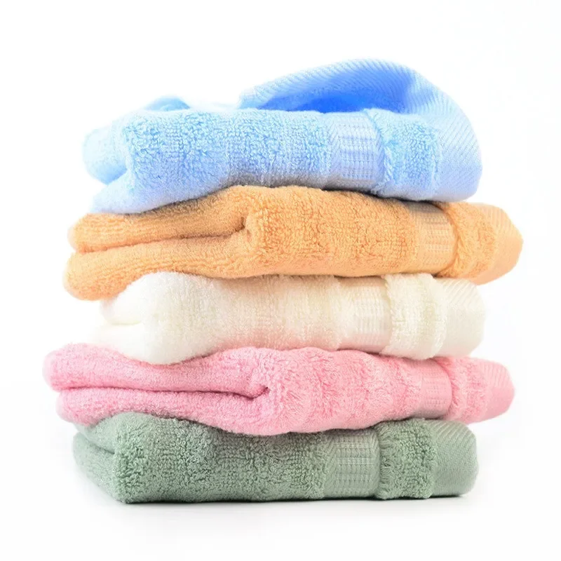 

1Pc 25x50cm Bamboo Fiber Cotton Solid Color Breathable Super Soft Home Bathroom Children Hand Face Towel