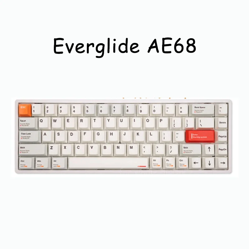 Everglide Ae68 Magnetic Switch Keyboard 8k Wired ABS Fearless Contract Valorant RT Mechanical Gaming Keyboard